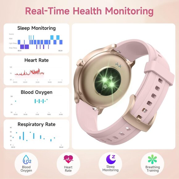 ⚡Smart Watch for Men Women 1.27 HD Touchscreen Fitness Tracker Bluetooth Calling - Picture 6 of 9